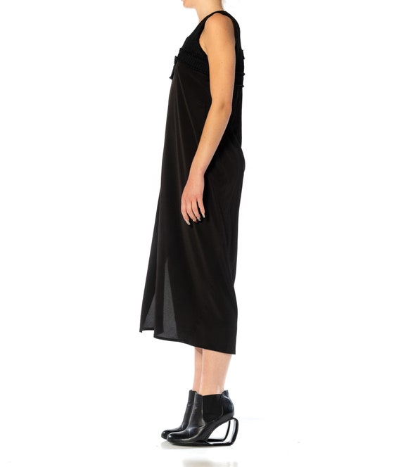 1990S MICHIKO Y’S Black Wool & Rayon Dress With S… - image 3