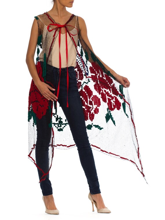 MORPHEW COLLECTION Multicolor Embroidered Net Lace