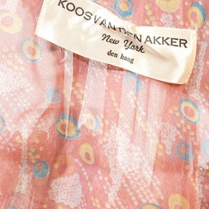 1970S Koos Van Den Akker Dusty Pink Purple Silk Chiffon Romantic Lace Trim Blouse image 10