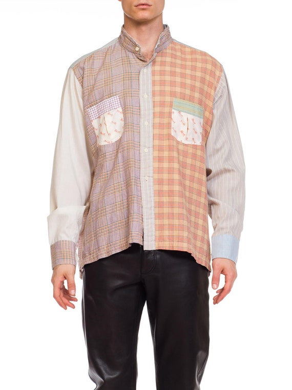 1970S BLOOMINGDALES Cotton Men's Patchwork Plaid C