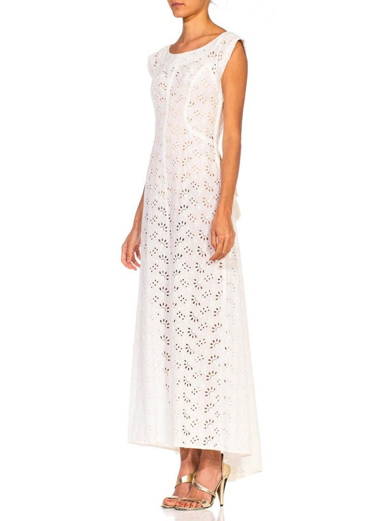 1930S White Cotton Eyelet Lace Summer Lawn Party … - image 5