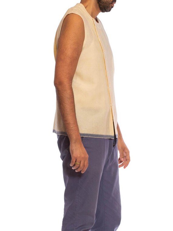 Victorian Cream Wool Asymmetrical Button Up Sleev… - image 6