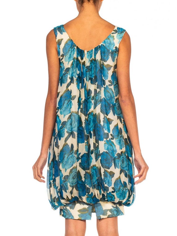 Maida Top in Chiffon Vintage Blue Check