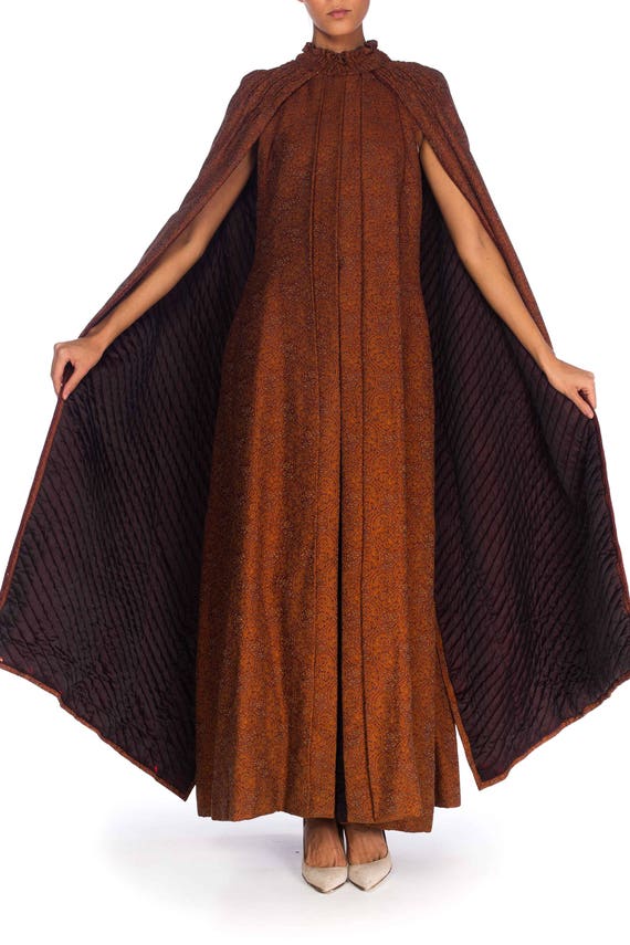 1890S Silk, Wool Victorian Paisley Cape