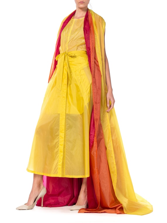 2000S ANN DEMEULEMEESTER Yellow, Orange & Red Nylon Parachute