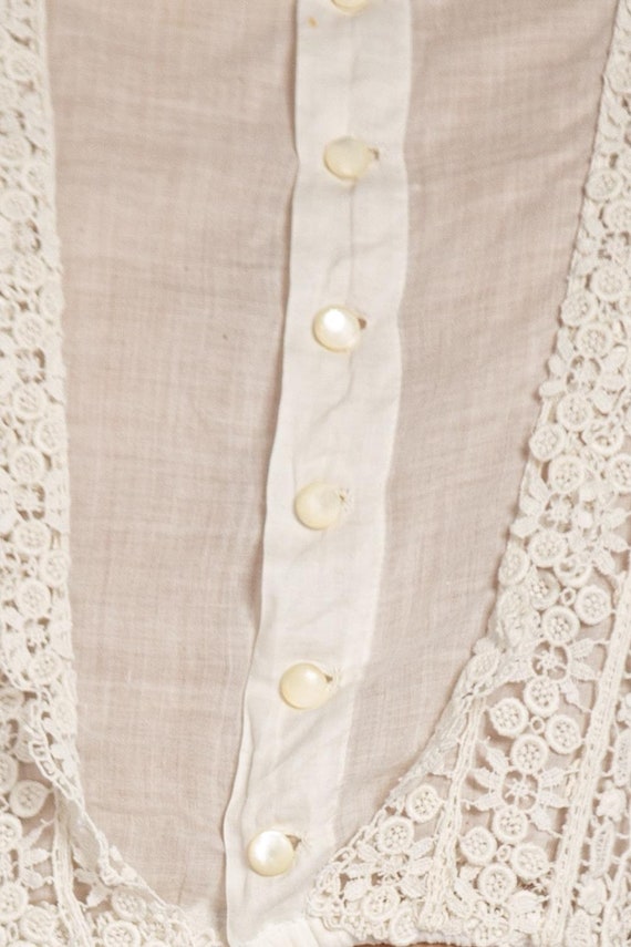 Edwardian White Organic Cotton Lawn Blouse With L… - image 9