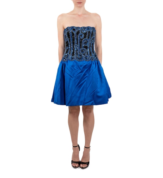 electric blue strapless dress Blue / S USA main image 1