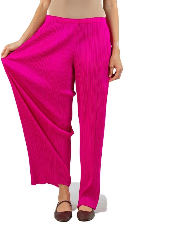 1990S Pleats Please Issey Miyake Hot Pink Polyester Pants - Etsy