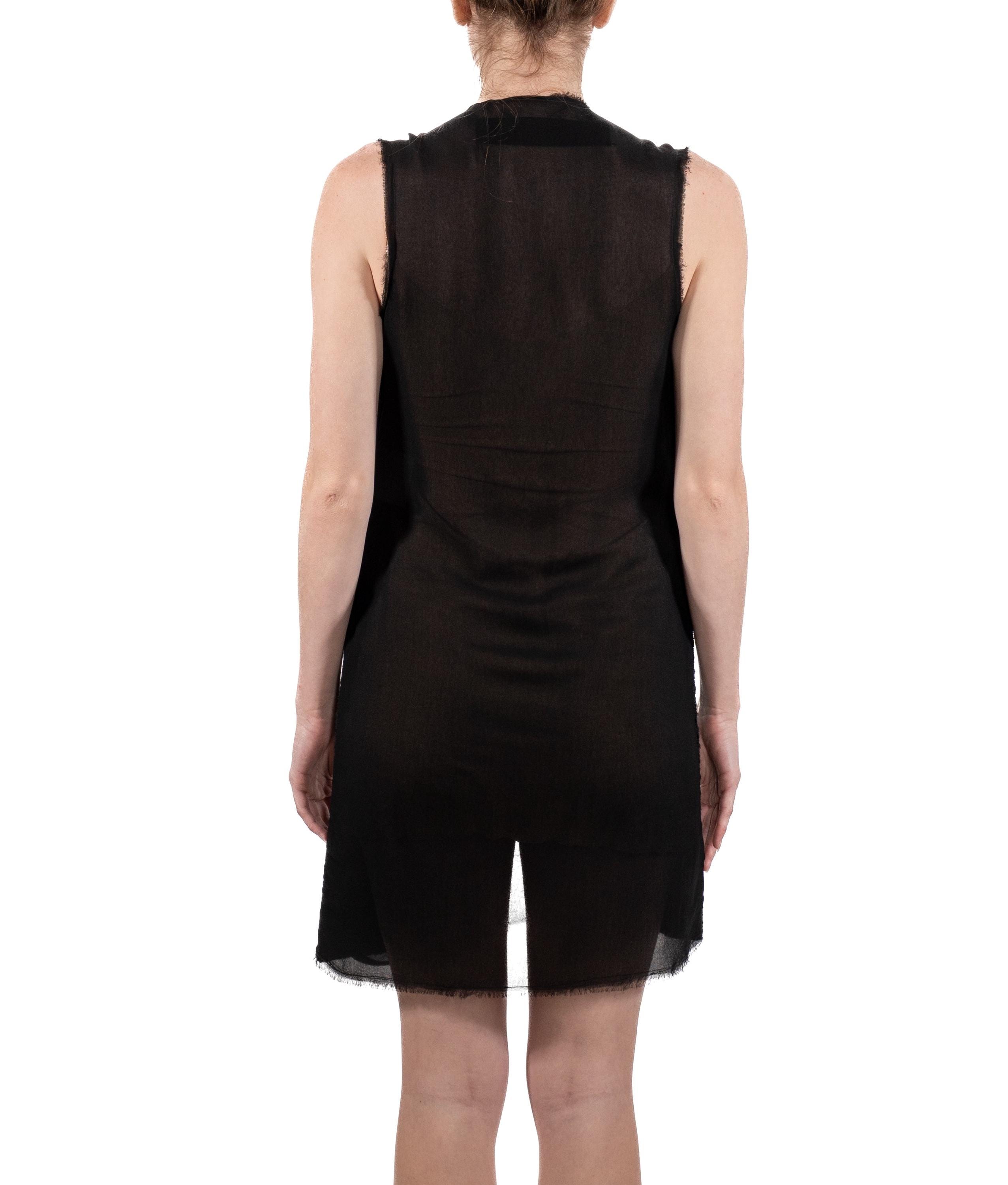 1990S Junya Watanabe Comme Des Garcons Black Sheer Silk Chiffon