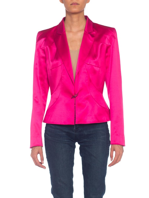 hot pink satin jacket