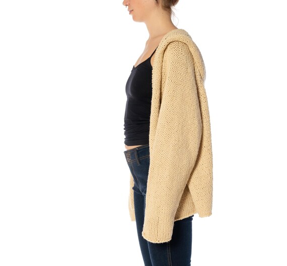 2000S DONNA KARAN Beige Cotton Knitted Cardigan W… - image 3