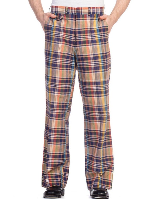 1960S STANLEY BLACKER Cotton Men's Plaid Pants