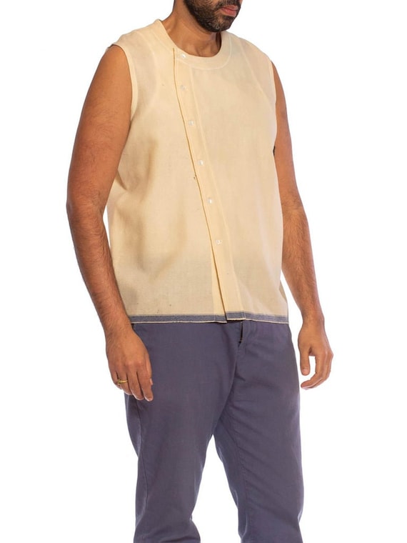 Victorian Cream Wool Asymmetrical Button Up Sleev… - image 8