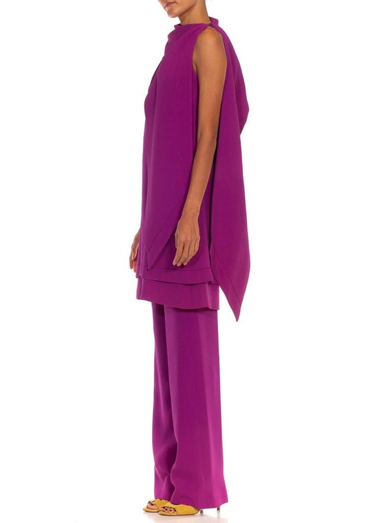 1960S Jean Patou Purple Wool Blend Ensemble - image 6