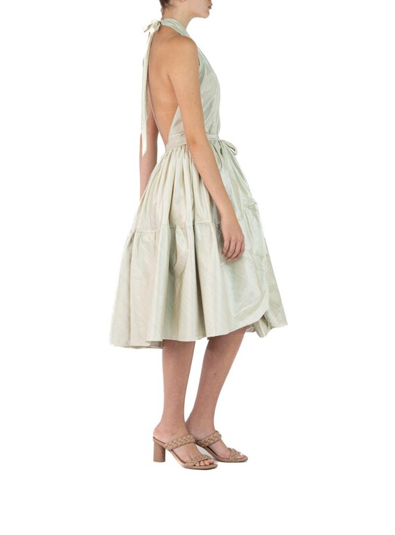 Morphew Collection Light Green Silk Taffeta Dress - image 3