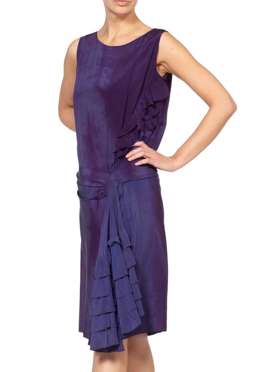 1920's Style Habutai Silk Glamour Flapper Slip Dress - Kohl main image 1