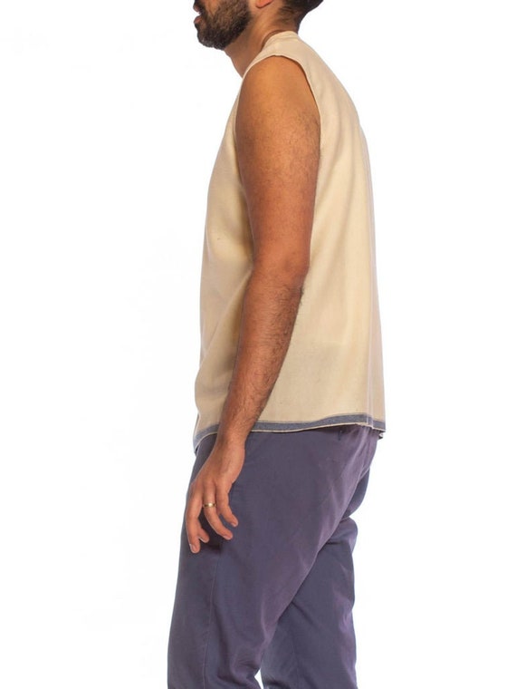 Victorian Cream Wool Asymmetrical Button Up Sleev… - image 4