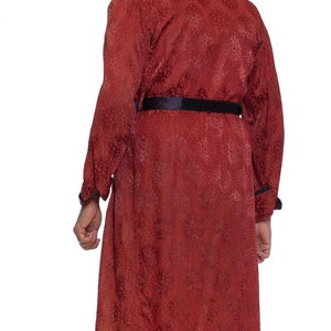 1920S Maroon Silk Jaquard Antique Mens Robe image 7