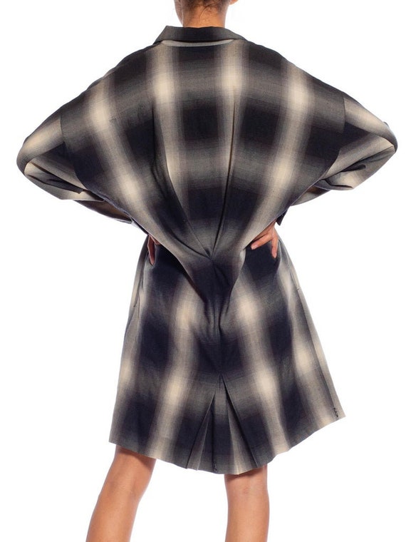 1980S ISSEY MIYAKE Black & White Plaid Oversized … - image 10