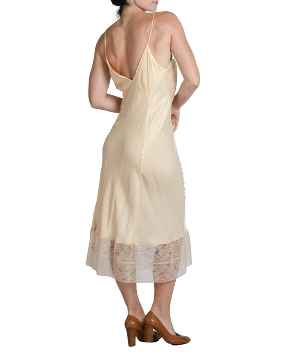 1930S Blush Silk Bias Cut 4 Panel Slip - image 5