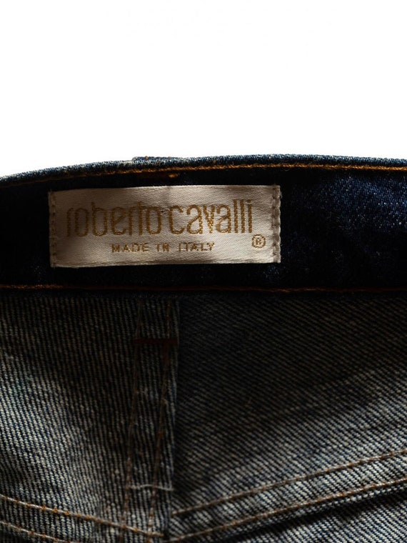 2000S Roberto Cavalli Blue Cotton Denim Jeans Wit… - image 10