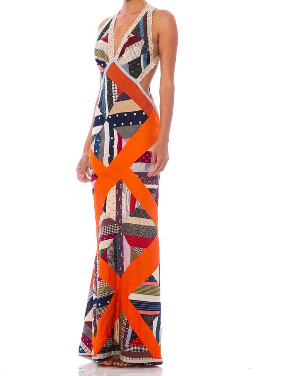 MORPHEW COLLECTION Patchwork Cotton Summer Gown M… - image 8