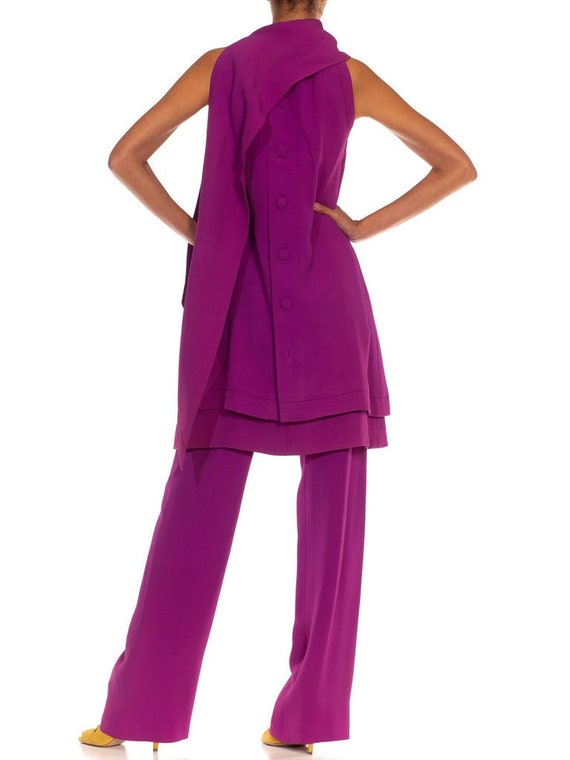 1960S Jean Patou Purple Wool Blend Ensemble - image 10