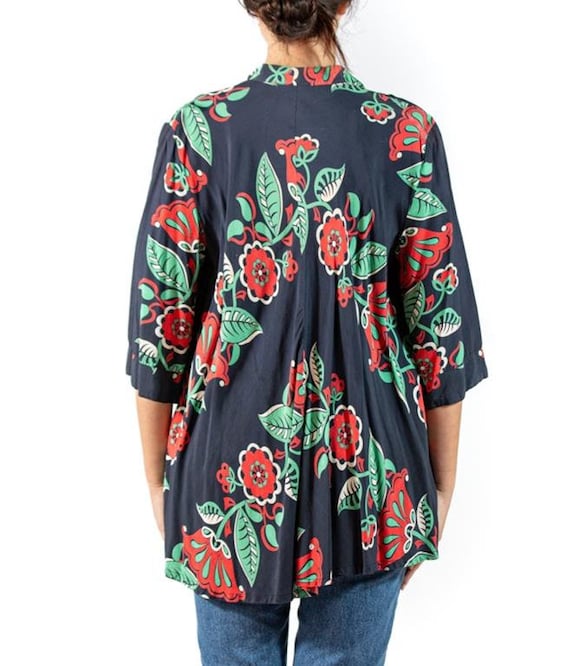 1940S Tropical Cold Rayon Top - image 6
