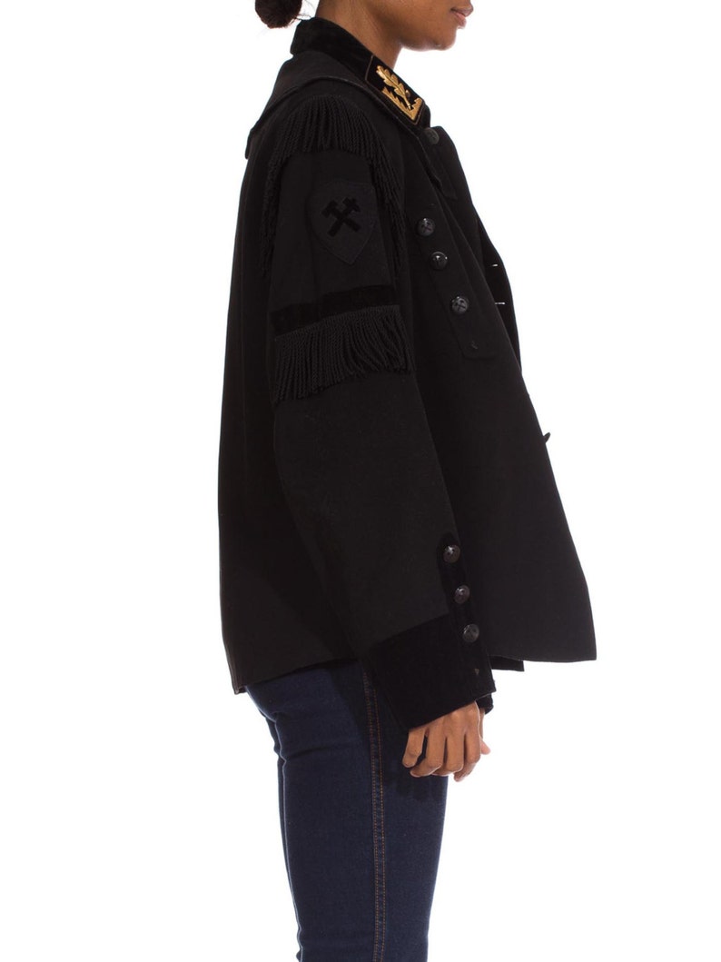 1800s Vintage Black Military Jacket with Gold Embellishments Etsy