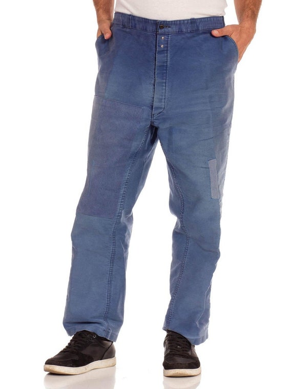 1940S Indigo Blue Cotton French Workwear Pants - Etsy