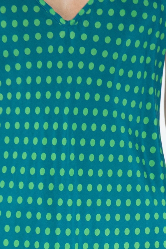 Morphew Collection Sea Green Polka Dot Novelty Pr… - image 7