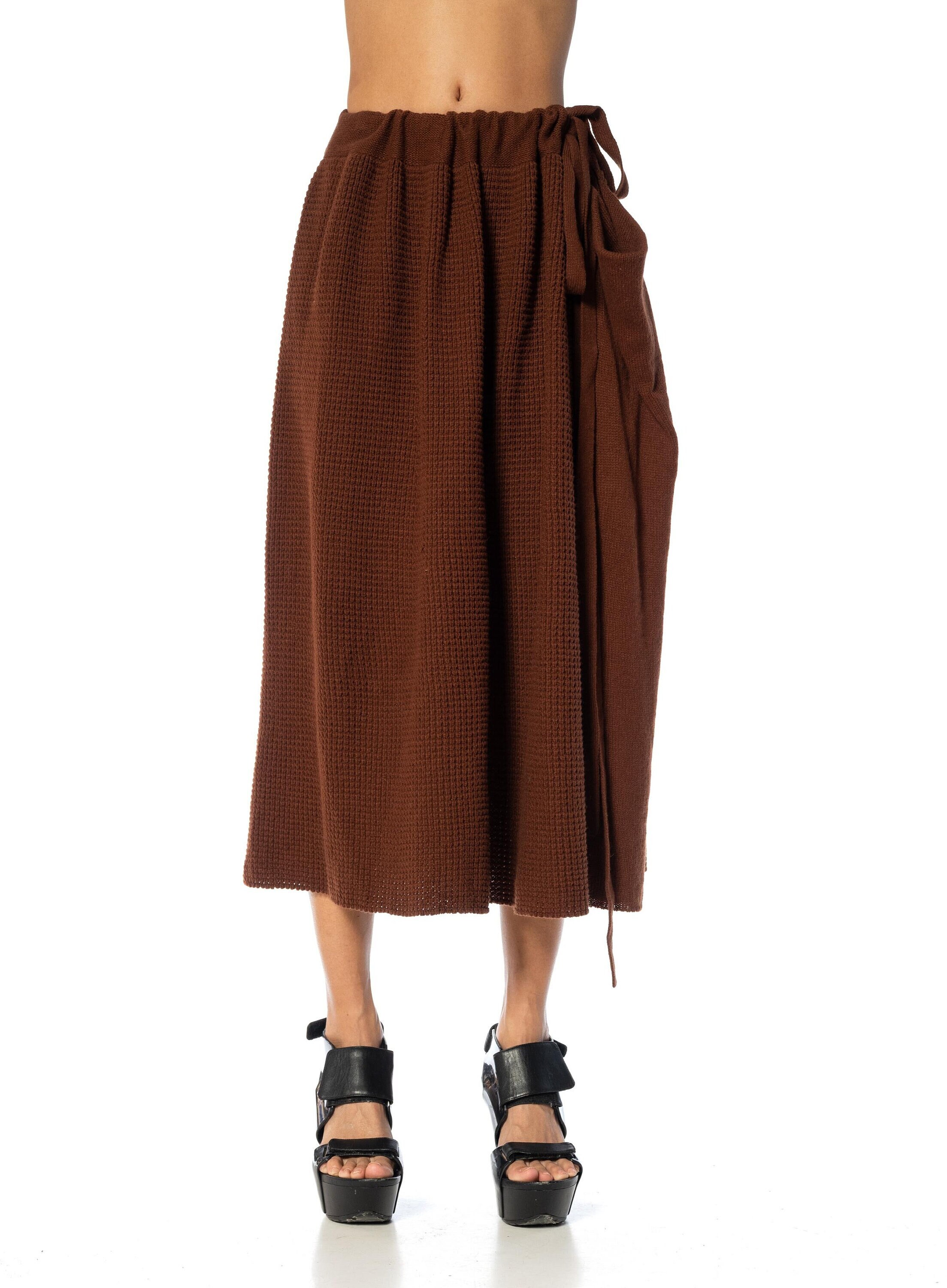 スカート ORR Raphine Wool Skirt Wine Red Women Long Wool Skirt 3789 – XiaoLizi