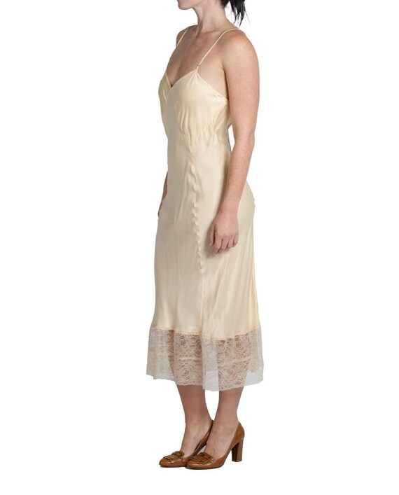 1930S Blush Silk Bias Cut 4 Panel Slip - image 2