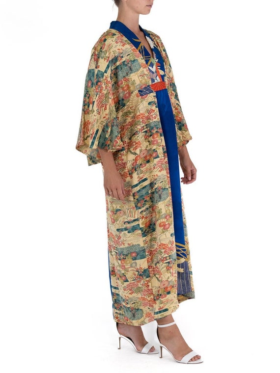 Morphew Collection Yellow Blue Japanese Kimono Si… - image 3