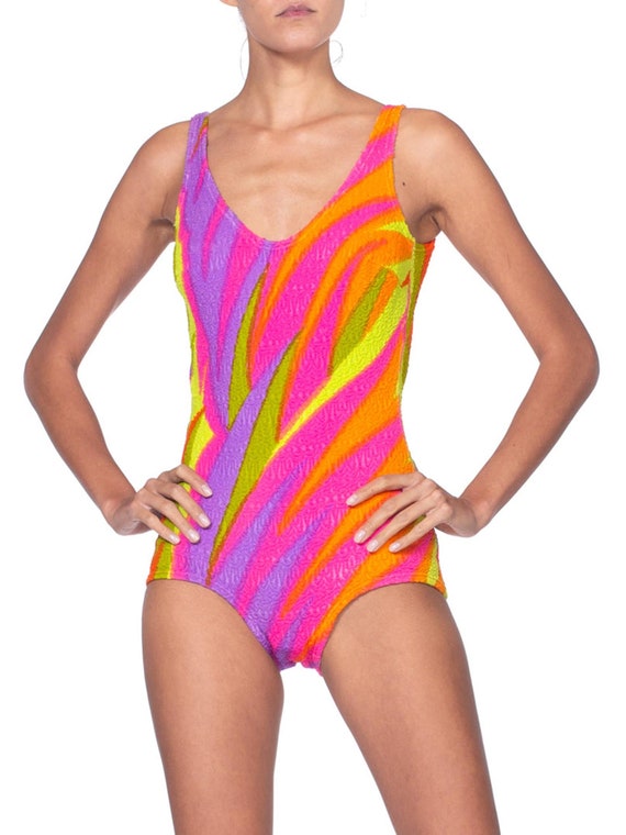 1970S Rainbow Psychedelic Swimsuit - image 6