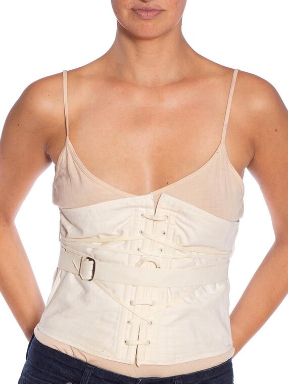 1950S White Cotton Girdle - image 7