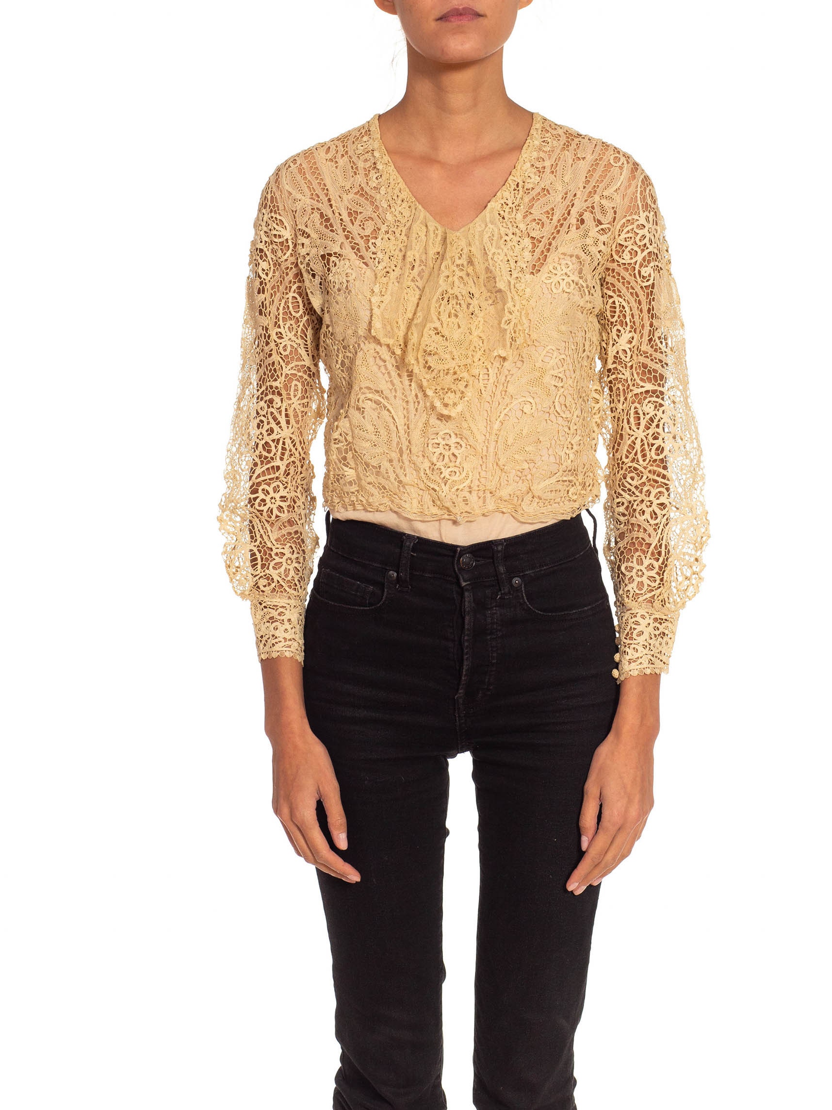 Battenberg Lace Blouse - Etsy