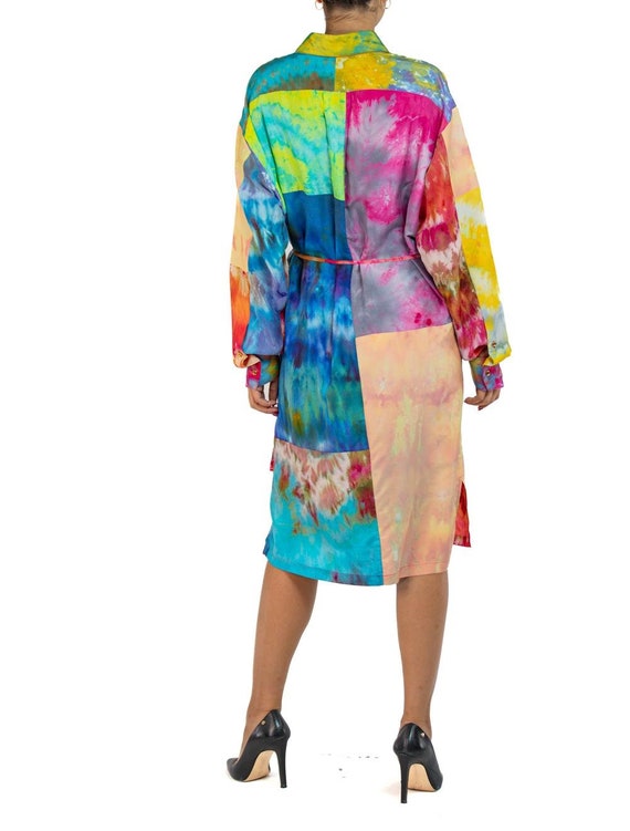 Morphew Collection Ice Dye Silk Oversized Button … - image 7