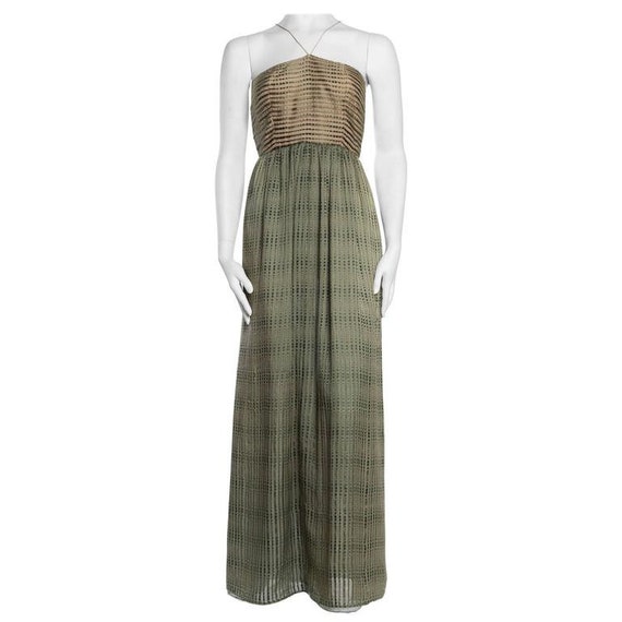 1970S Bill Blass Green Silk Gown