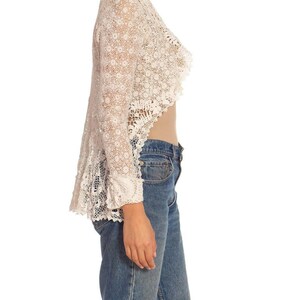 Victorian White Irish Crochet Jacket With Long Sleeves image 2