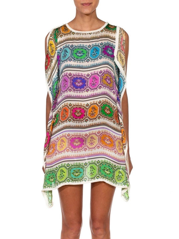 Buy 2000S Roberto Cavalli Rayon Silk Rainbow Paisley Print Knit 