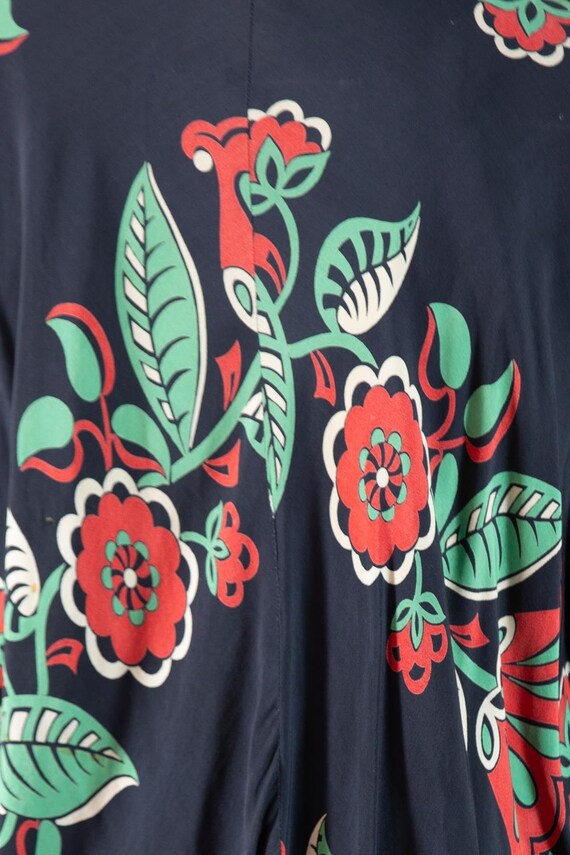 1940S Tropical Cold Rayon Top - image 7