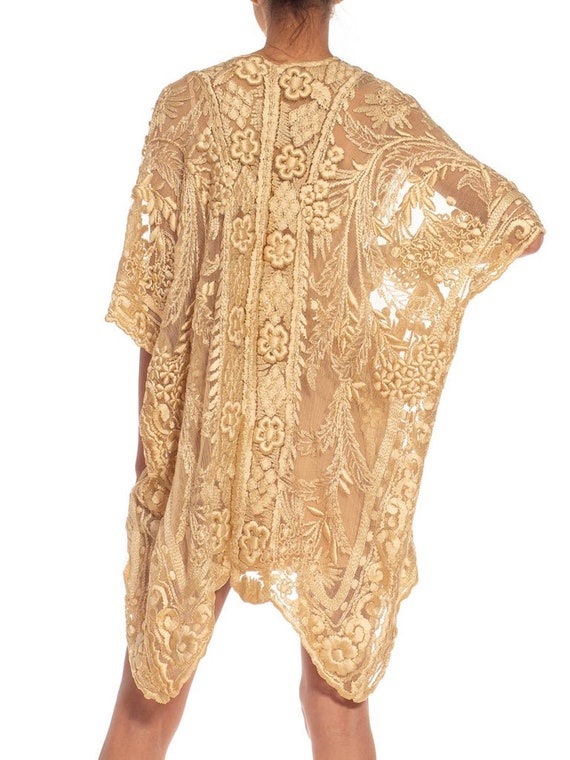 Victorian Cream Floral Embroidered Jacket - image 9