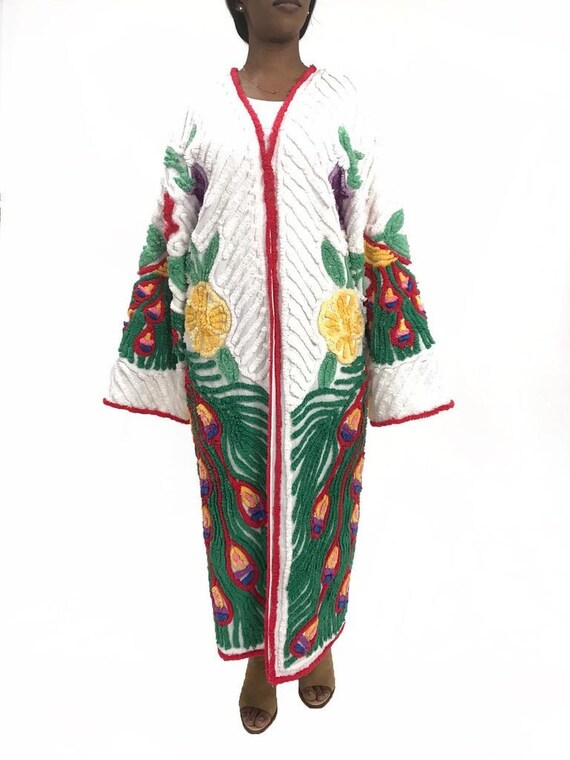 MORPHEW COLLECTION White Cotton Chenille Beach Dus