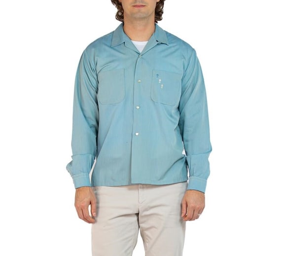 mens seafoam green dress shirt “Mable” Knit Set Medium main image 0