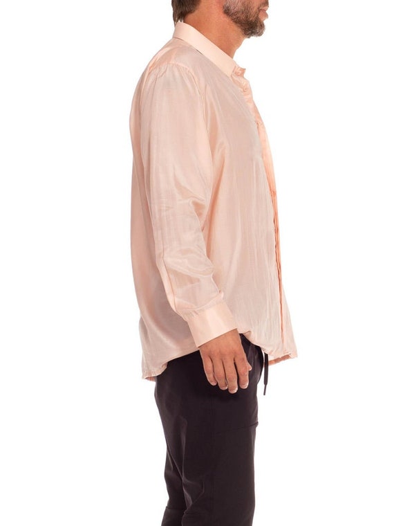 1990S Bocci Blush Pink Silk Dead Stock Shirt Nwt - image 3