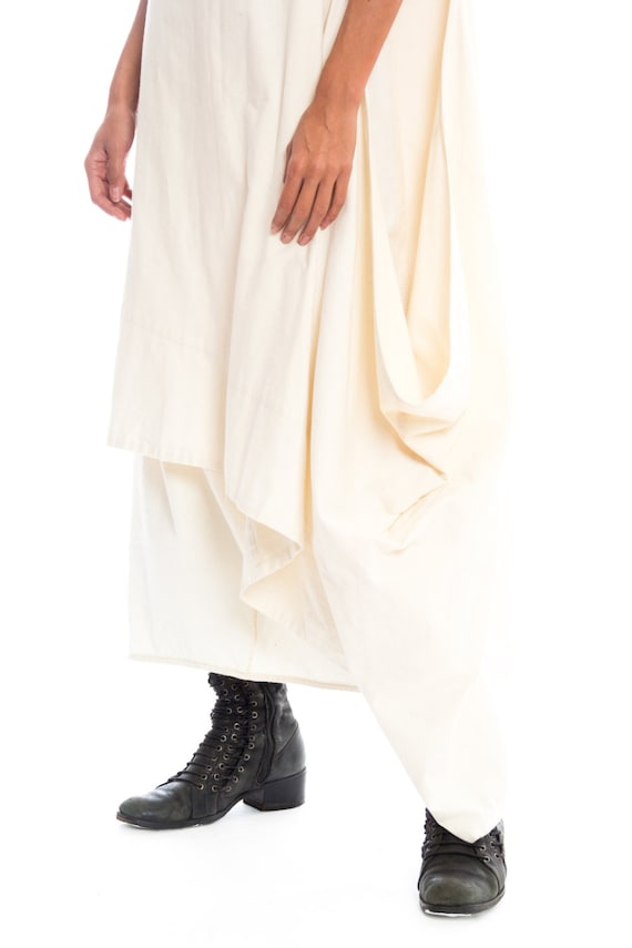 1990S COMME DES GARCONS Cream Cotton Minimalist T… - image 5