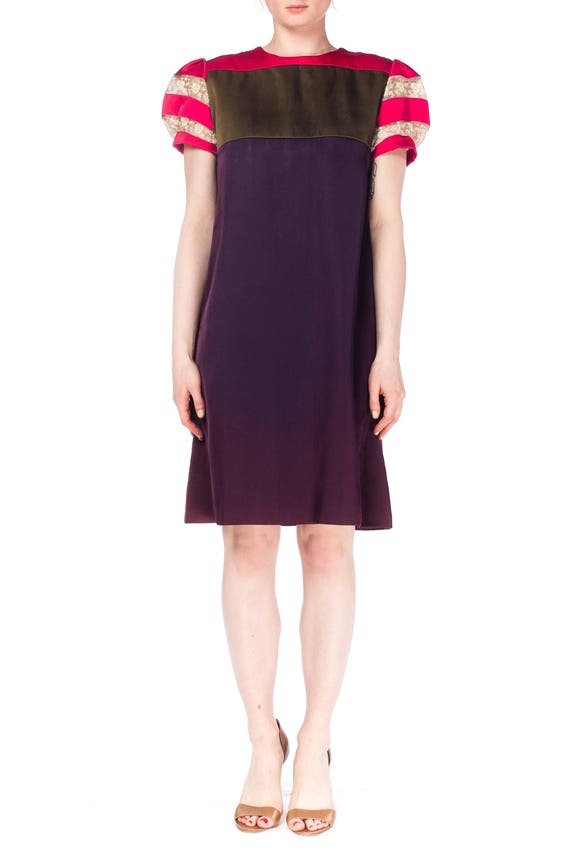1960S Silk Mod Color Blocked Dress - image 3