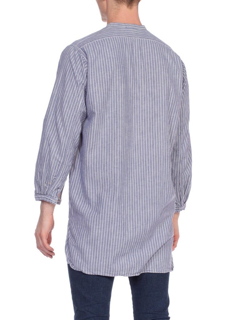 1950/'s Grandad German Cotton Flannel Lined Cotton Shirt