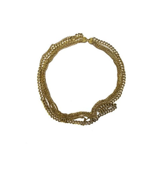 1960S Gold Multi Chain Necklace - image 6